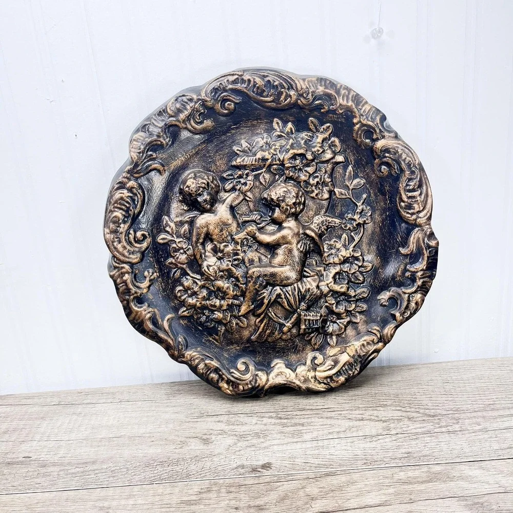 Vintage Cherub Wall Hanging: Gothic Home Decor